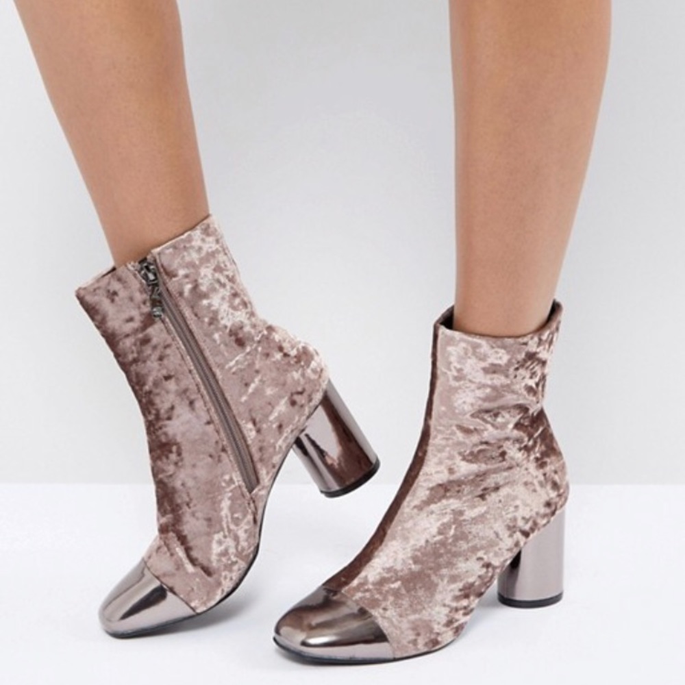 ASOS Velvet Boots